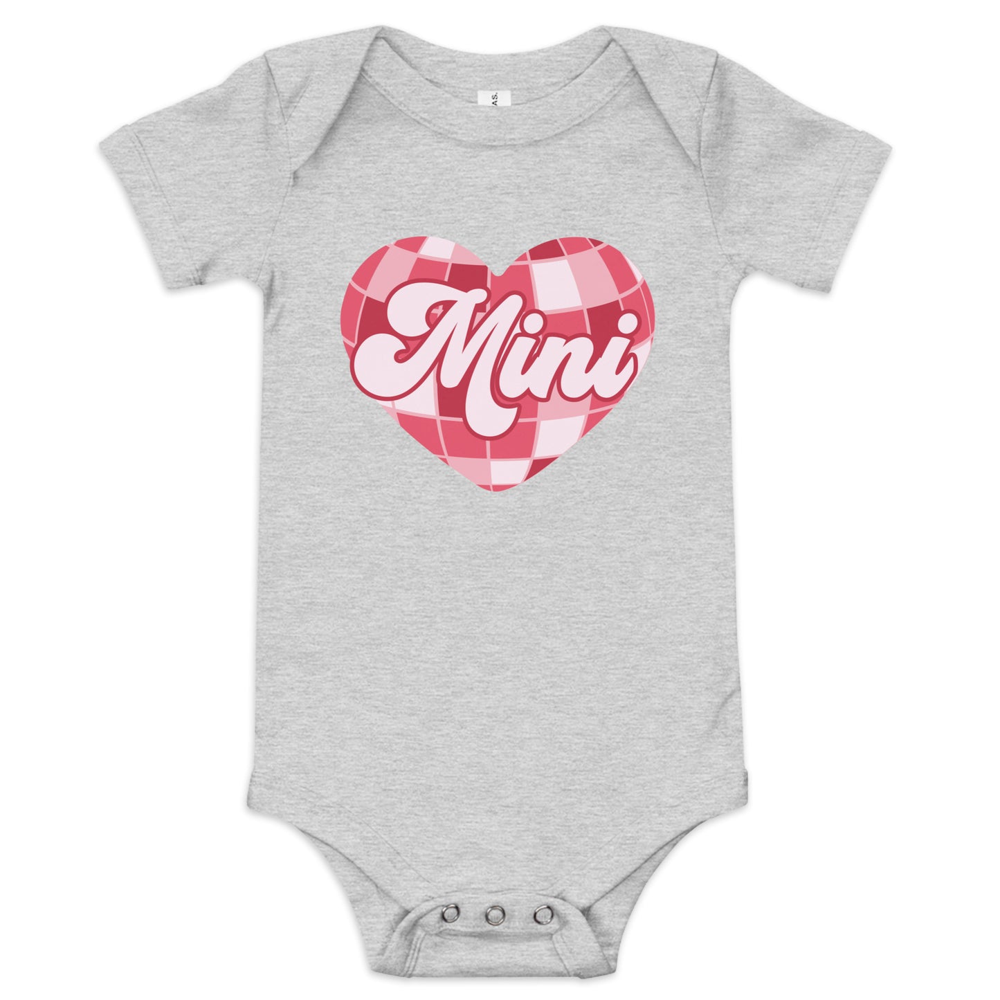 Mini Disco Match Valentine's Baby Onesie