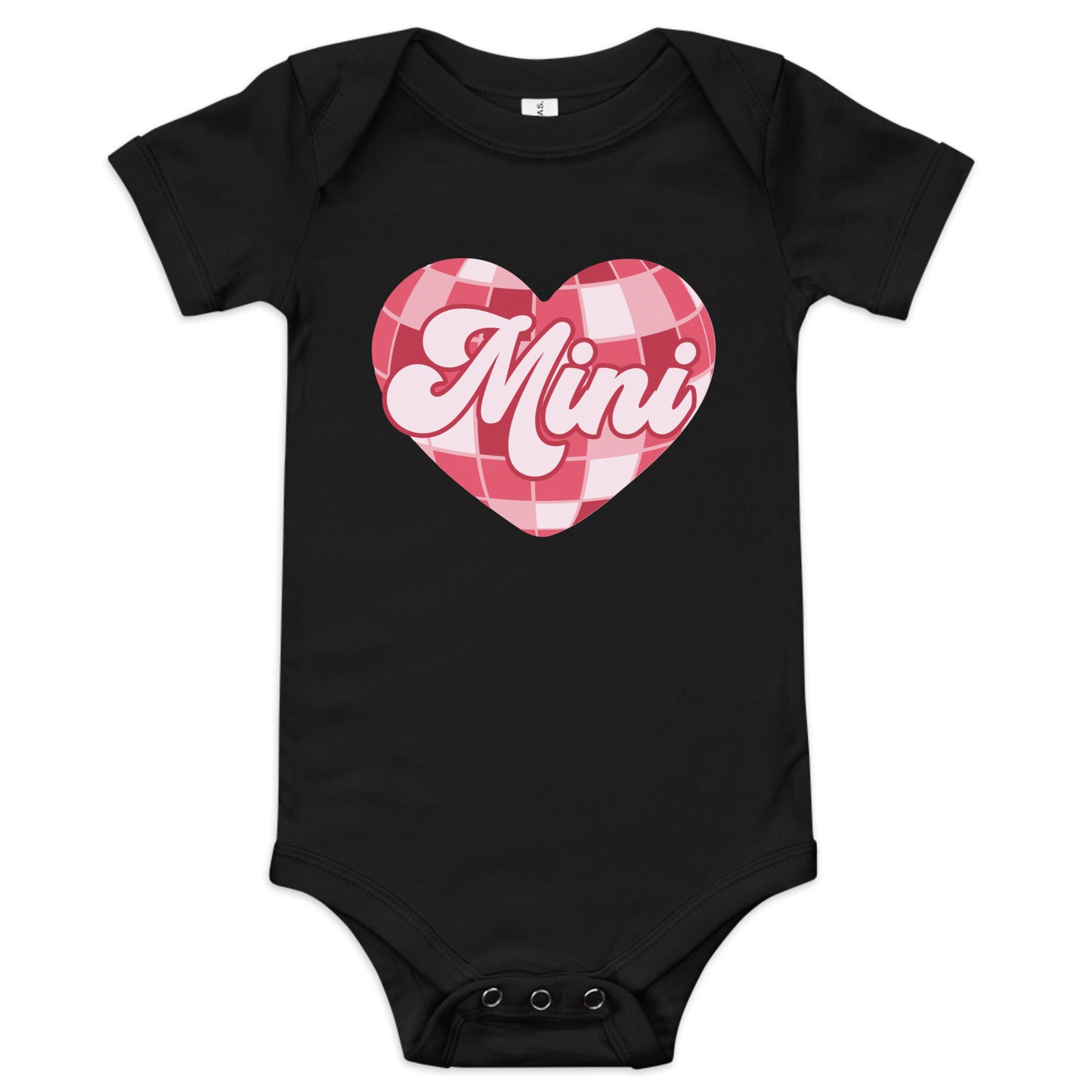 Mini Disco Match Valentine's Baby Onesie