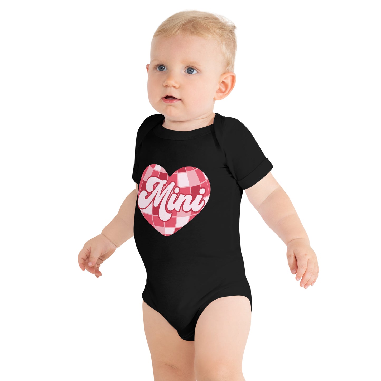 Mini Disco Match Valentine's Baby Onesie