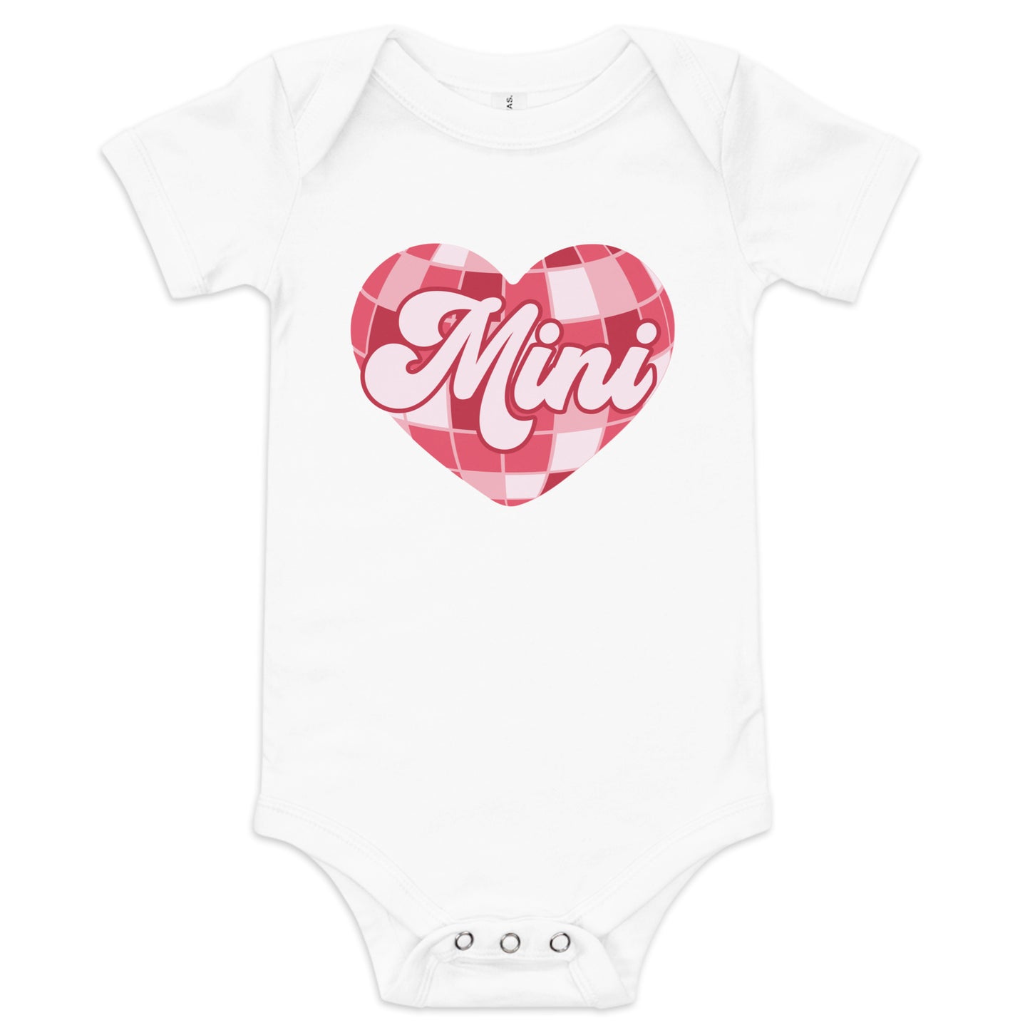 Mini Disco Match Valentine's Baby Onesie