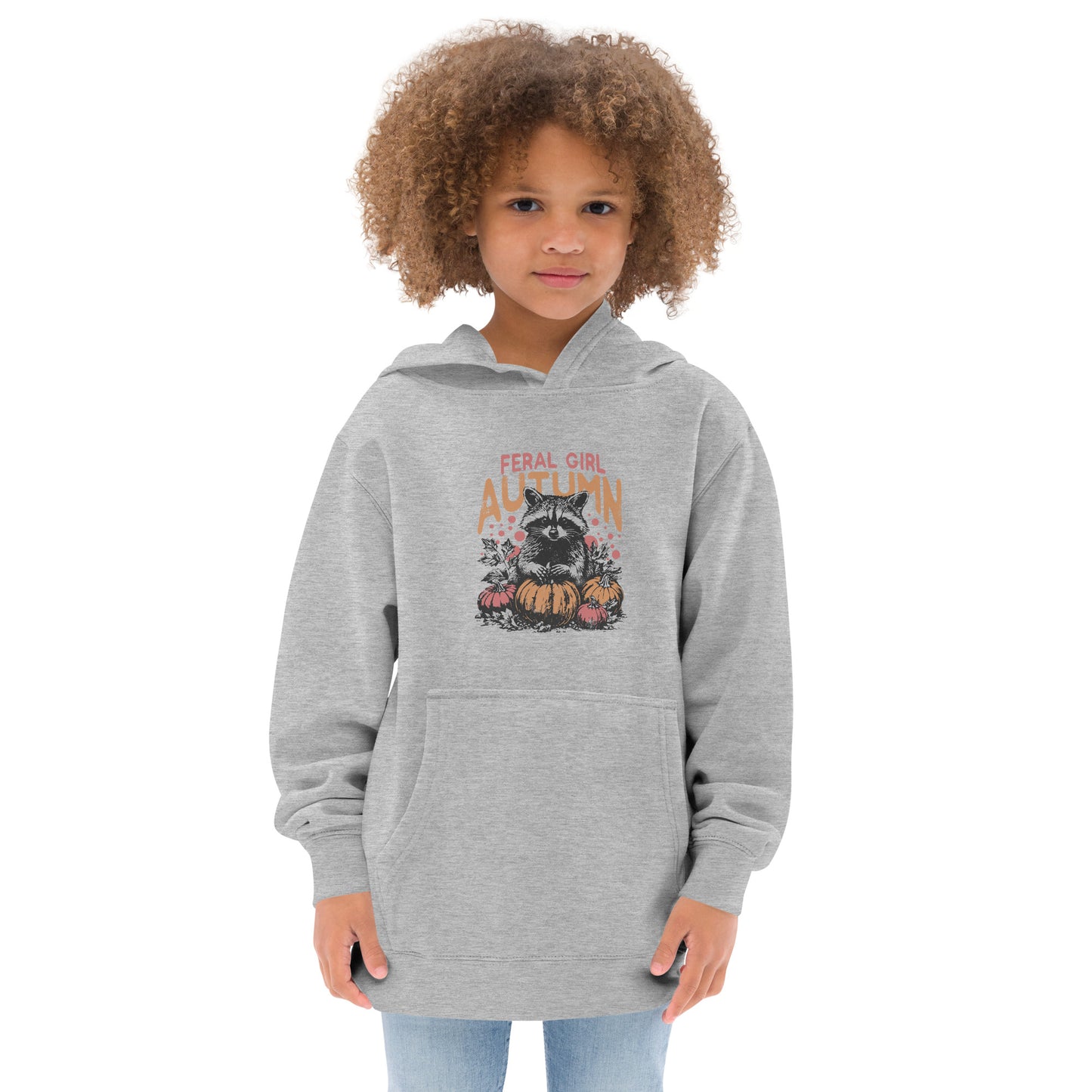 Feral Girl Autumn Kids Fleece Hoodie