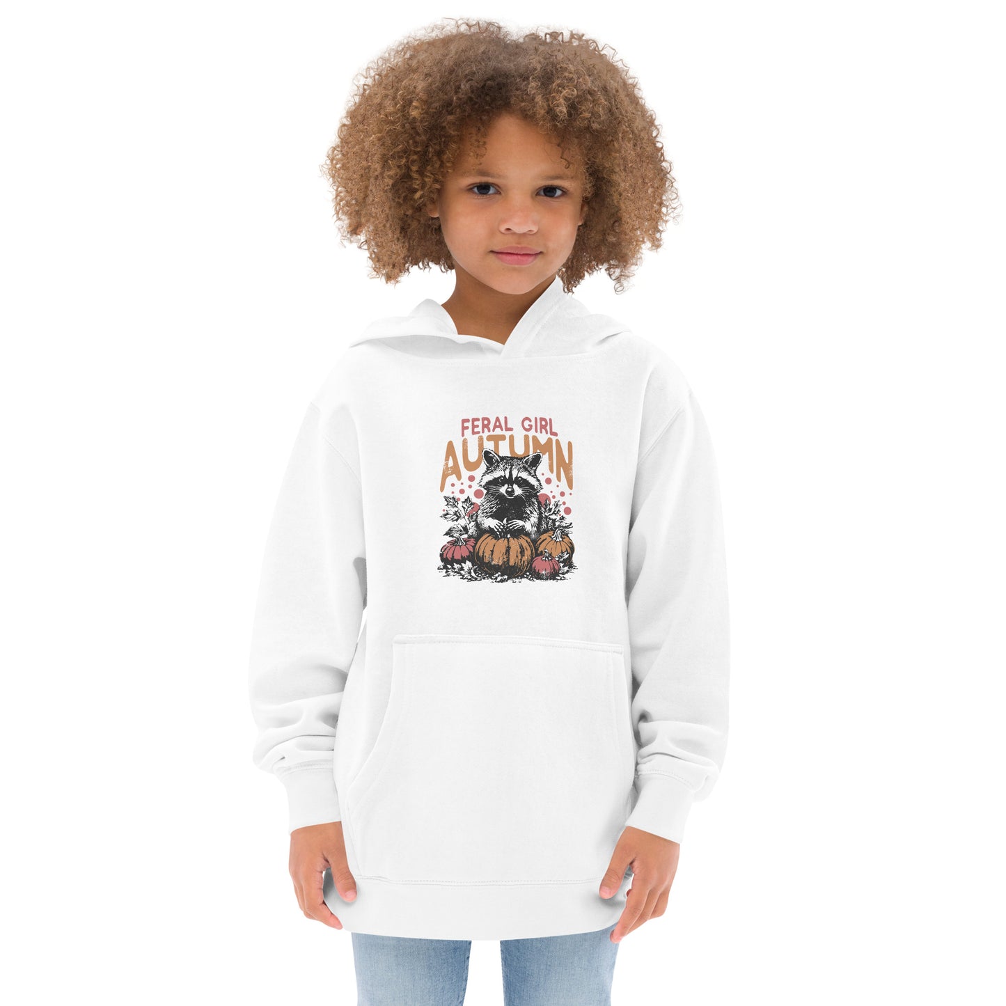 Feral Girl Autumn Kids Fleece Hoodie