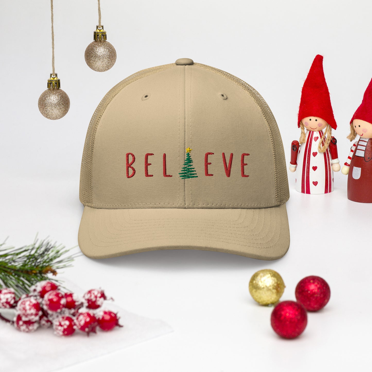 Believe Christmas Trucker Style Cap