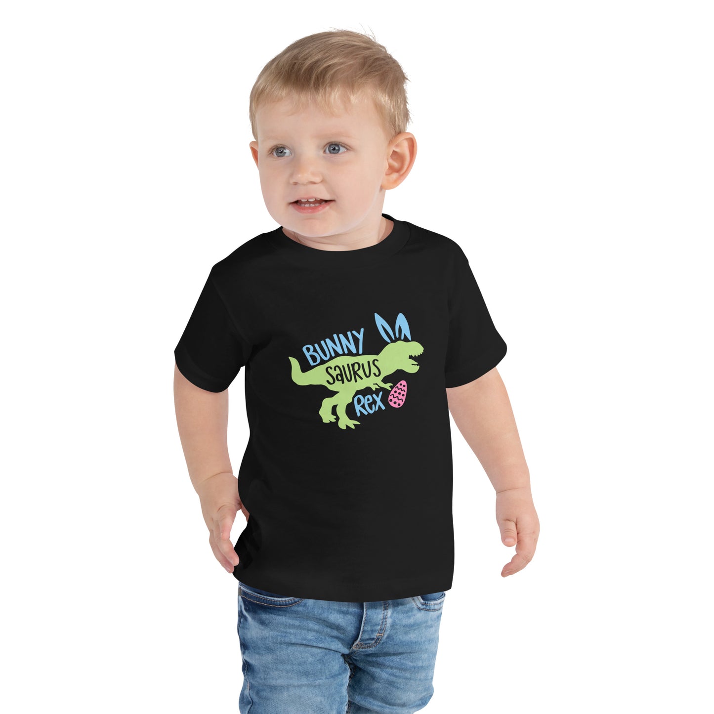 Bunny Saurus Rex Easter Toddler Short Sleeve Tee