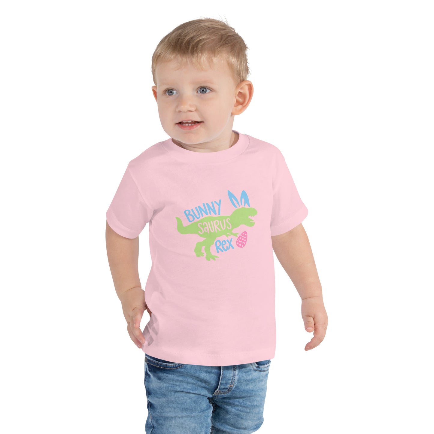 Bunny Saurus Rex Easter Toddler Short Sleeve Tee