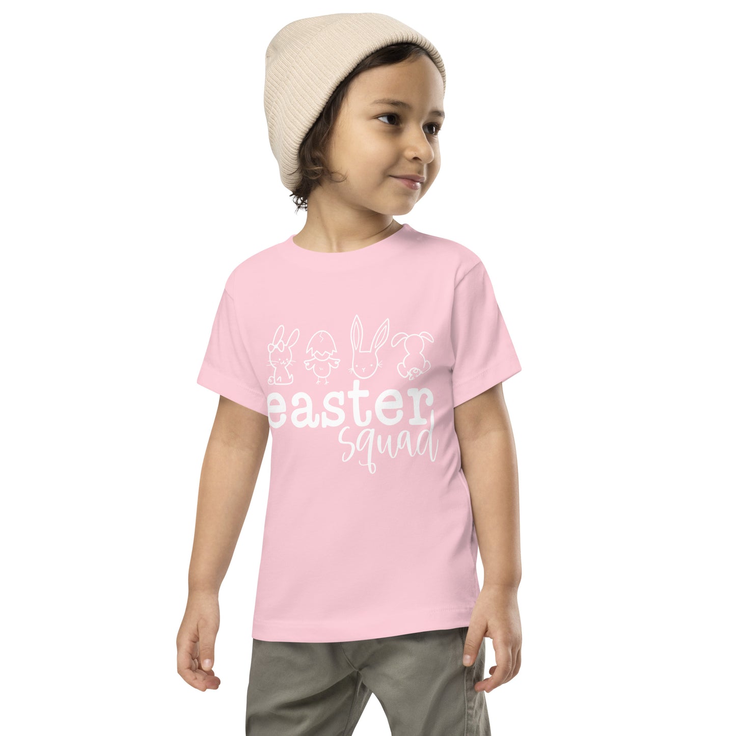 Easter Squad Toddler Short Sleeve Tee (White)