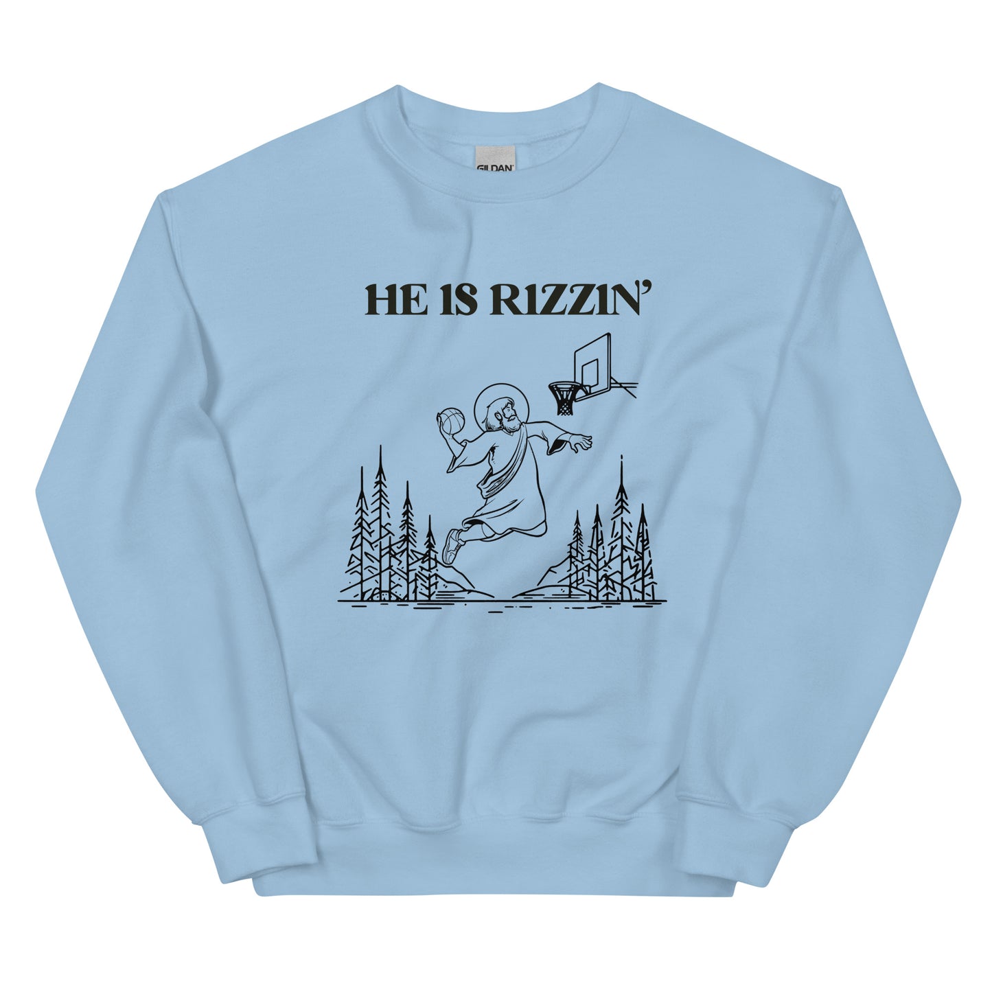 He Is Rizzin' Easter Sweatshirt