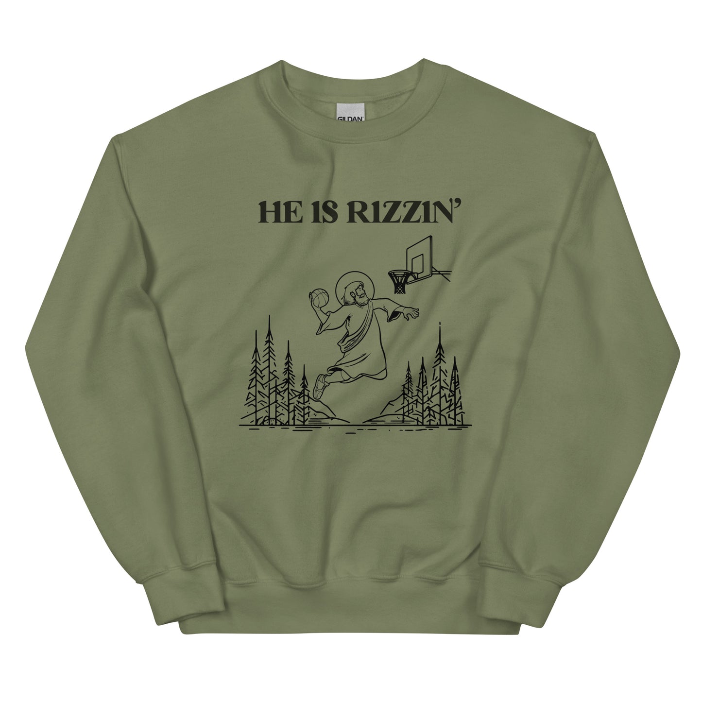 He Is Rizzin' Easter Sweatshirt