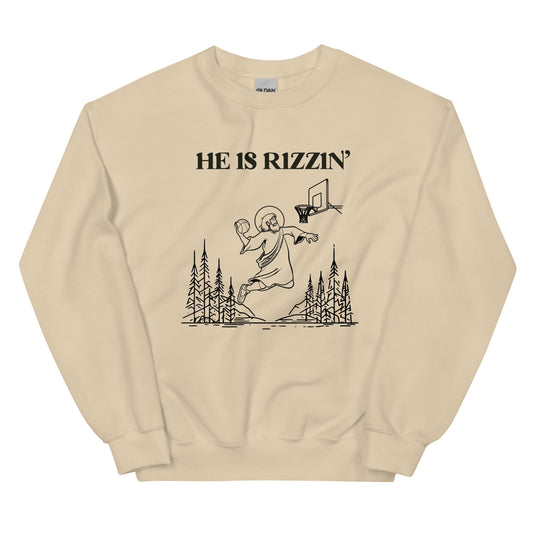 He Is Rizzin' Easter Sweatshirt