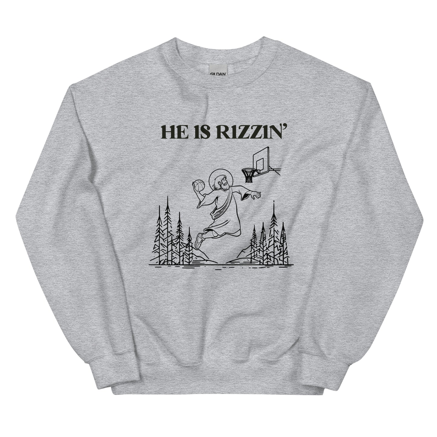 He Is Rizzin' Easter Sweatshirt