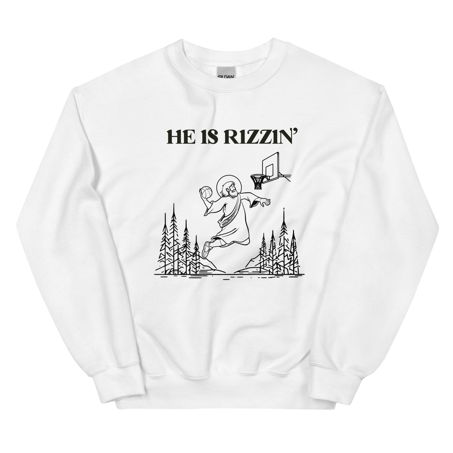 He Is Rizzin' Easter Sweatshirt