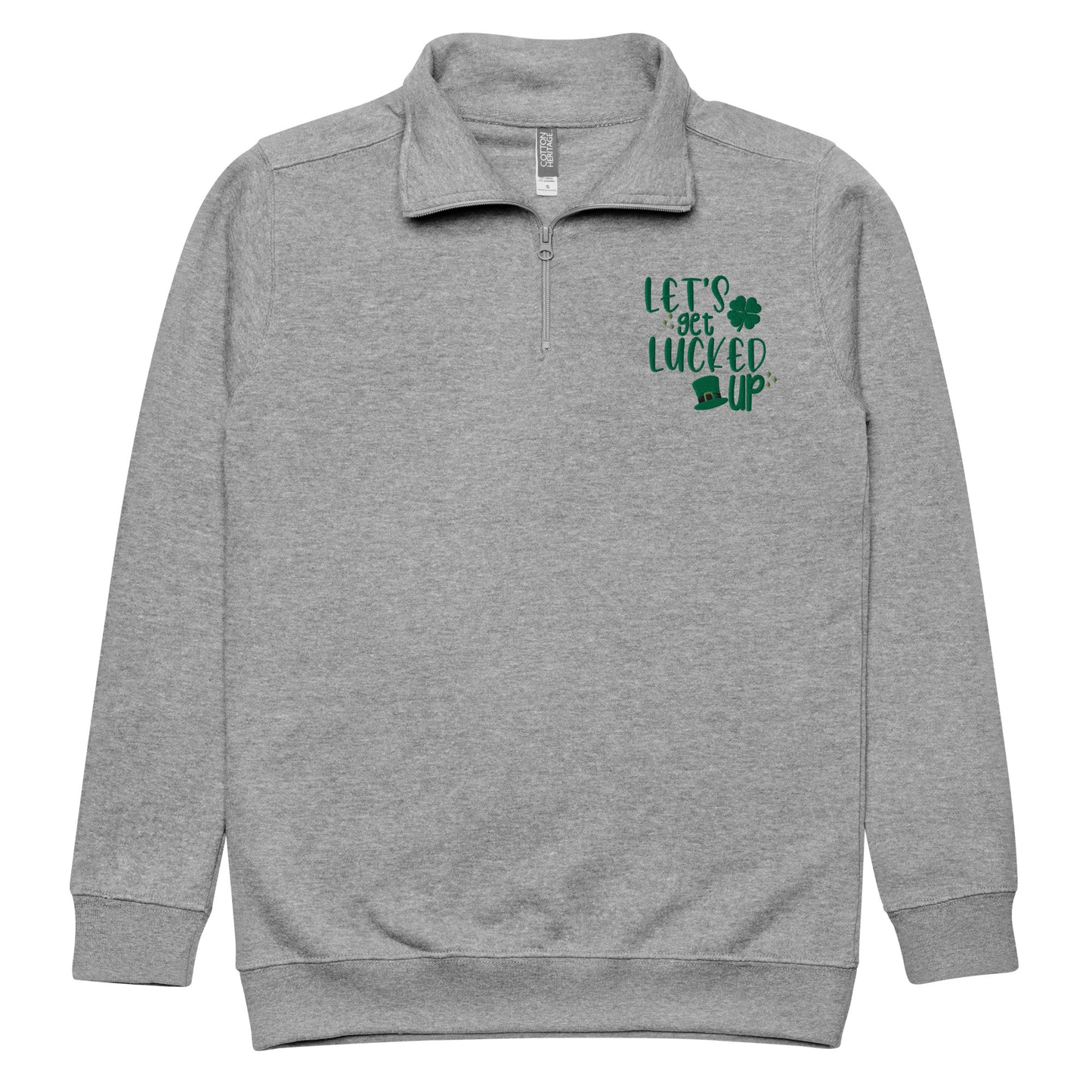 Let's Get Lucked Up Fleece Pullover (Grey)