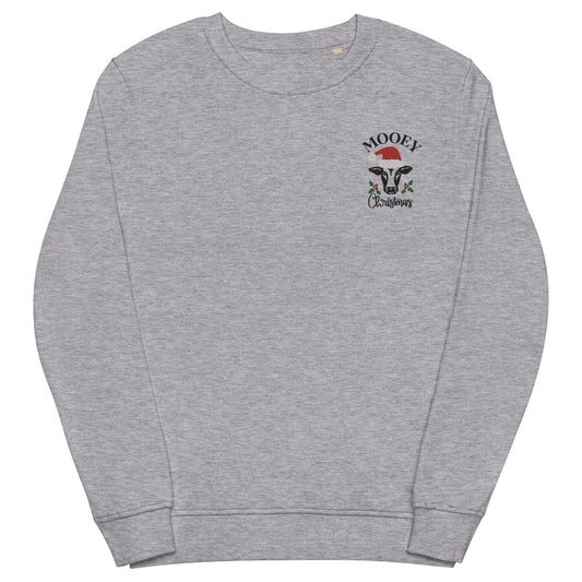 'Mooey' Christmas Embroidered Sweatshirt