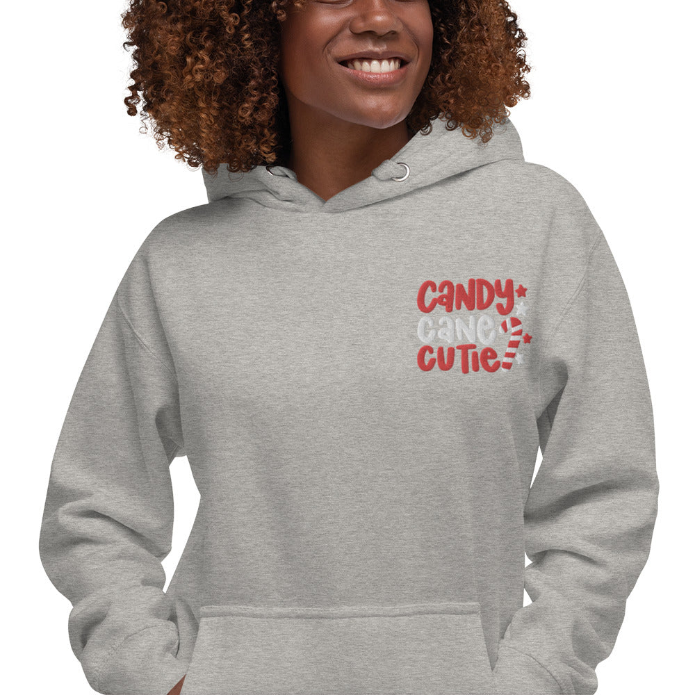 Candy Cane Cutie Embroidered Hoodie