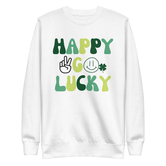 Happy Go Lucky, Peace & Smiles Sweatshirt