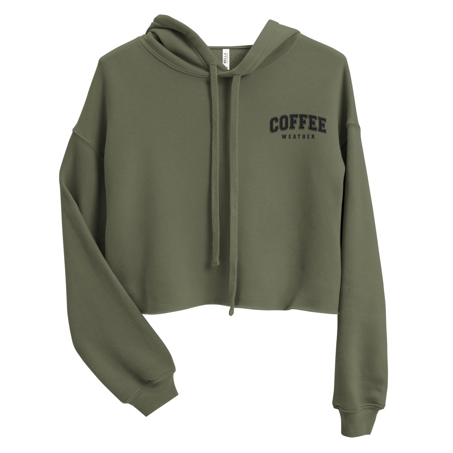 Coffee Weather Crop Hoodie