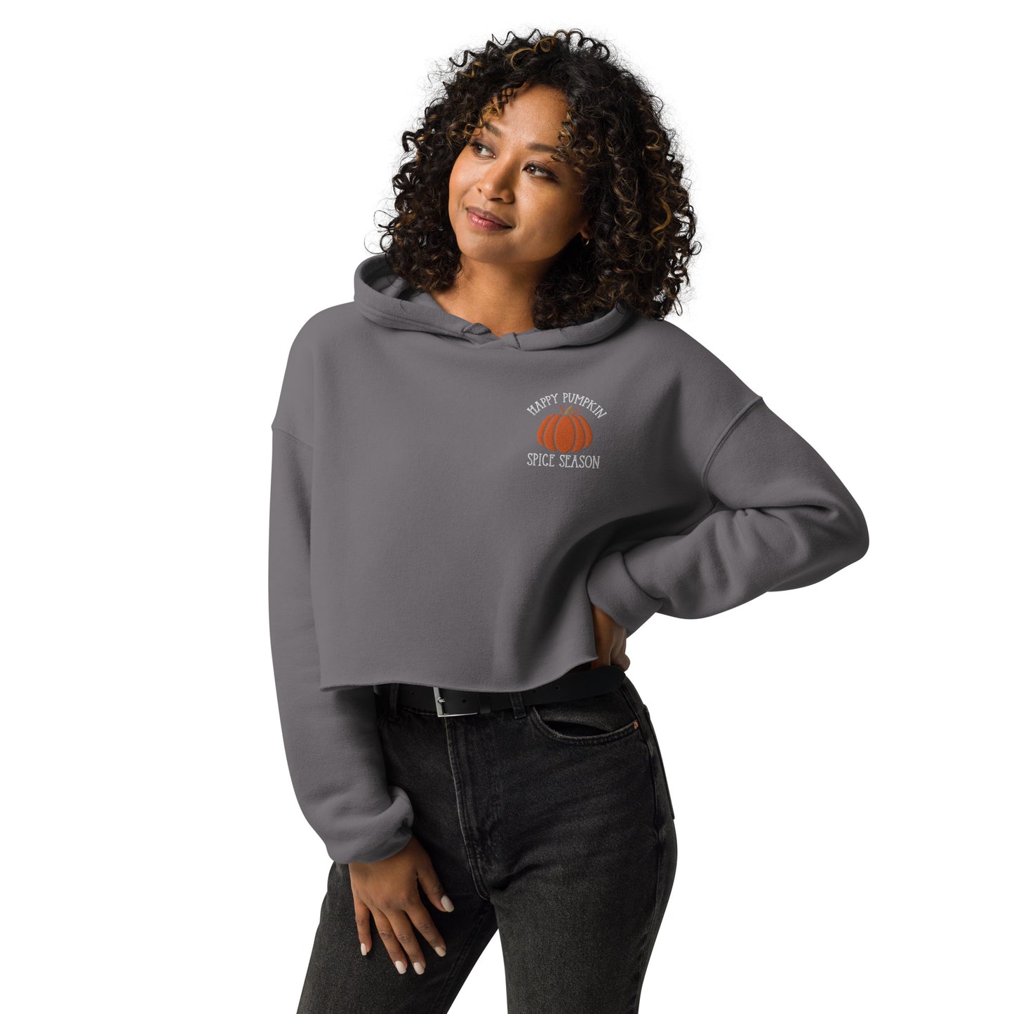 Happy Pumpkin Spice Season Crop Hoodie